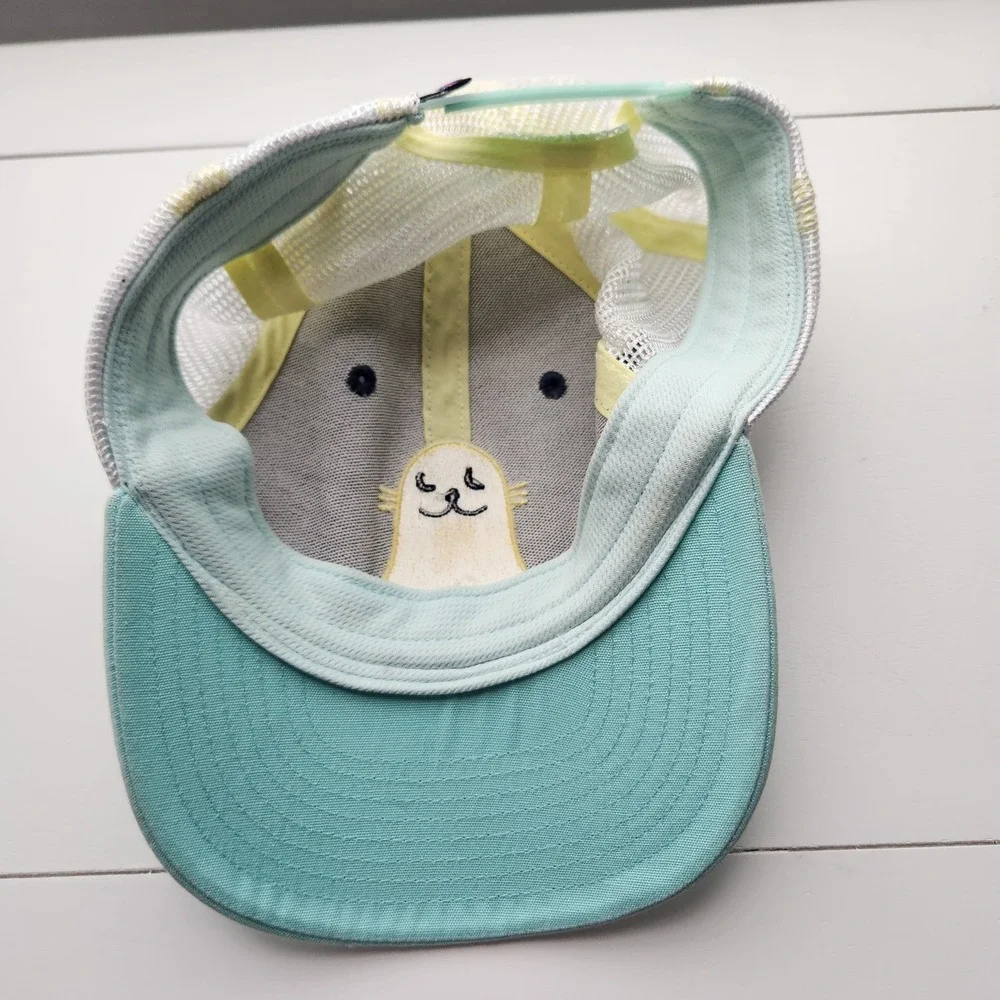 Patagonia Kids Live Simply Seal Trucker Hat‎ Navy Teal Snapback Mesh Cap